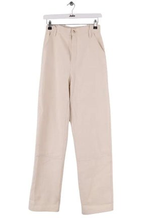 Pantalon droit Sézane Ecru en Coton, taille XS - Seconde Main