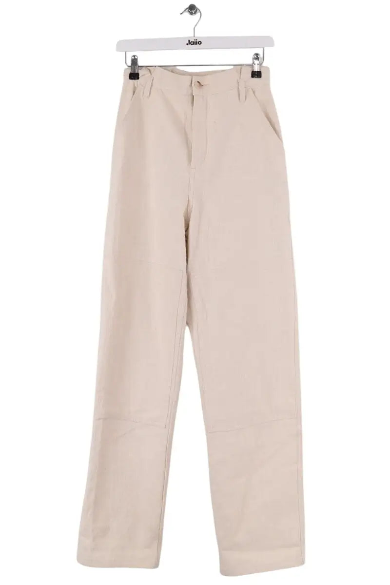 Pantalon droit Sézane Ecru en Coton, taille XS - Seconde Main