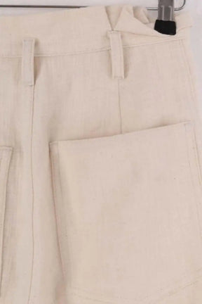Pantalon droit Sézane Ecru en Coton