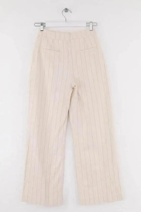 Pantalon droit Sézane Ecru en Coton
