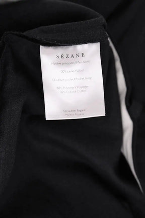 Pantalon droit Sézane Gris en Laine