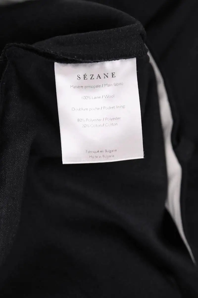 Pantalon droit Sézane Gris en Laine