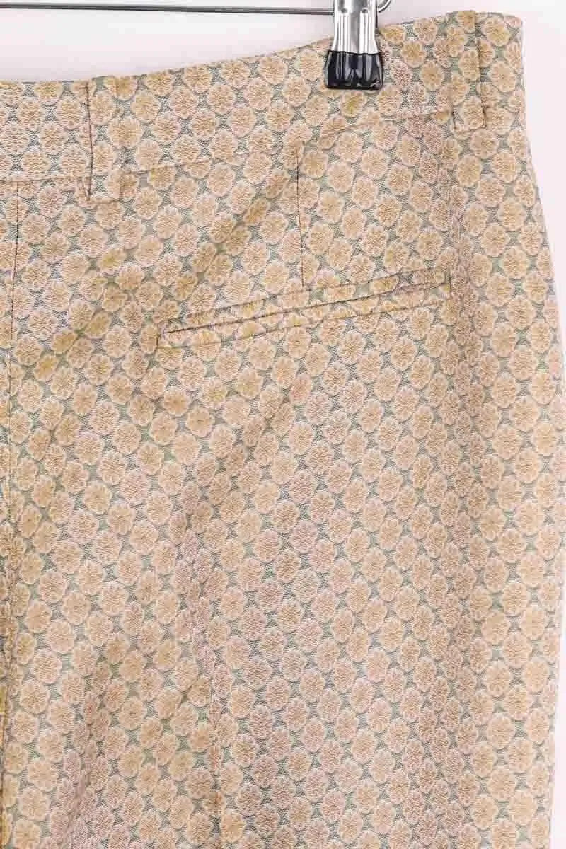 Pantalon droit Sézane Jaune en Synthétique
