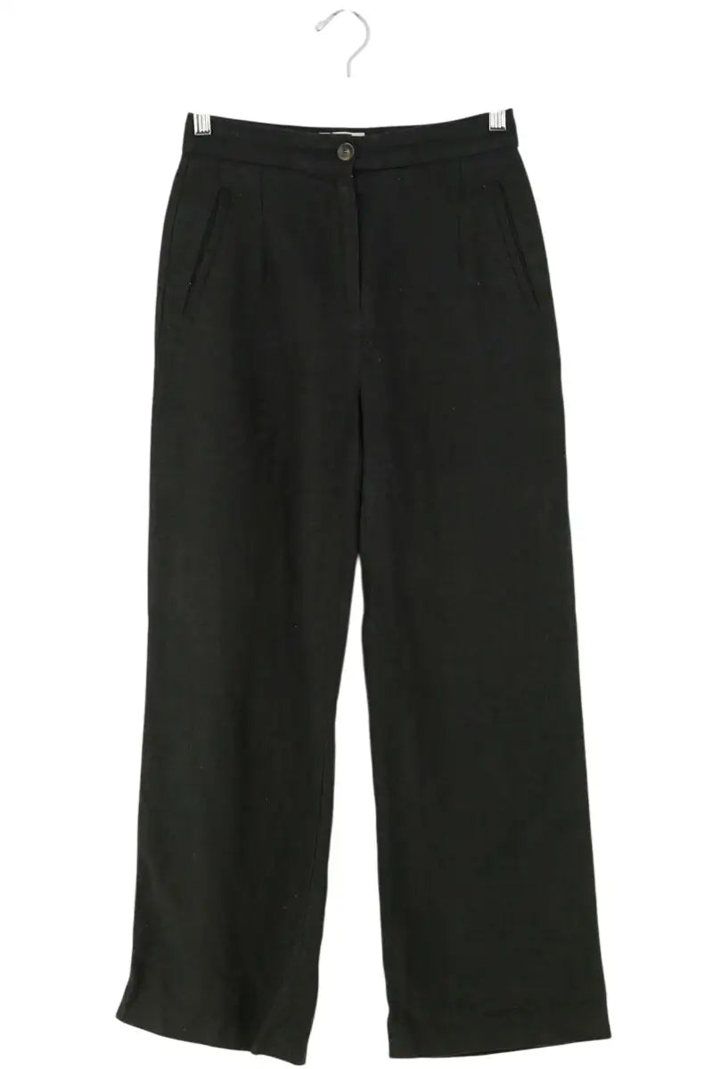 Pantalon droit Sézane Noir en Lin, taille XS - Seconde Main
