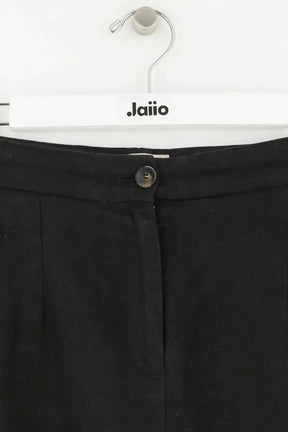 Pantalon droit Sézane Noir en Lin