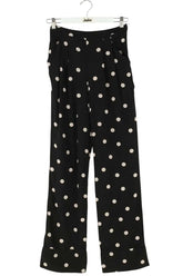 Pantalon droit Sézane Noir en Soie, taille XS - Seconde Main