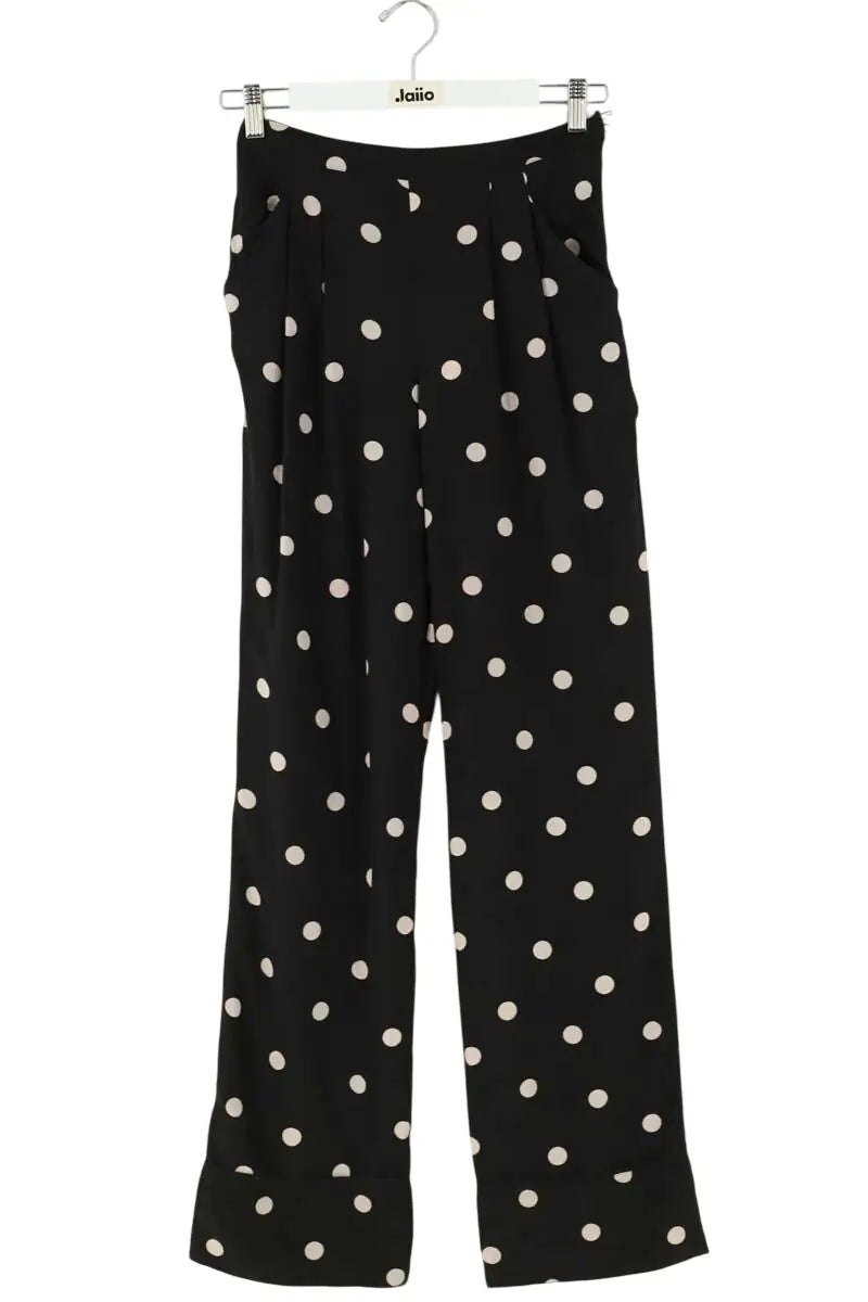 Pantalon droit Sézane Noir en Soie, taille XS - Seconde Main