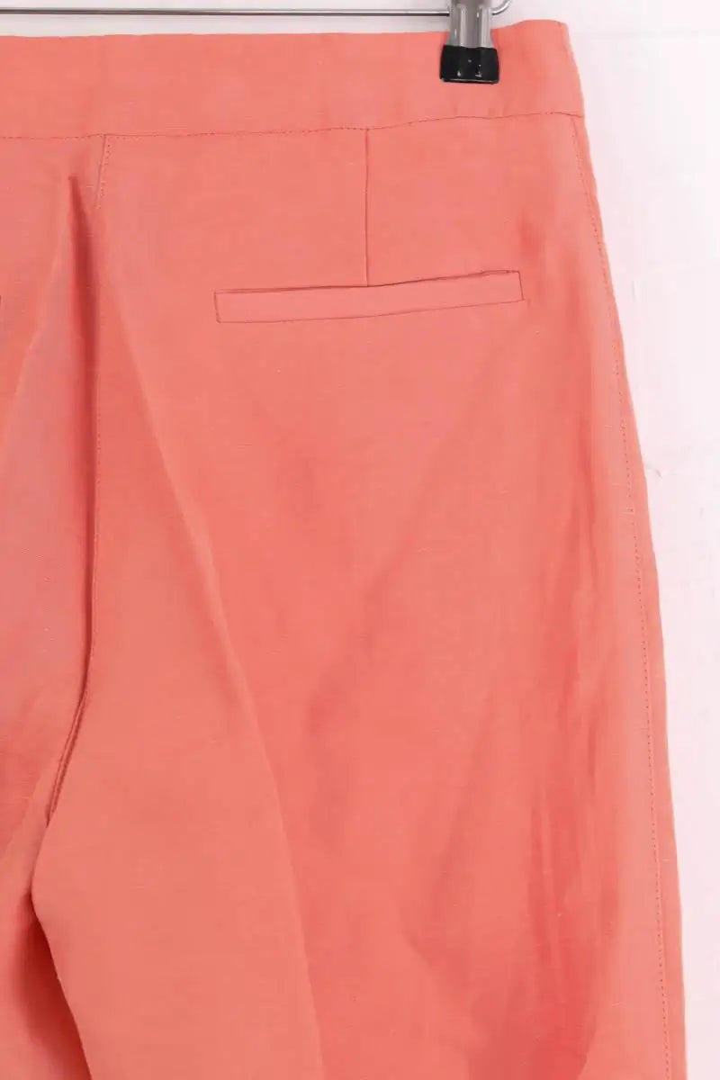 Pantalon droit Sézane Rose en Lin
