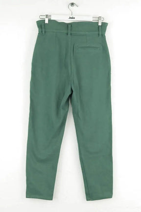 Pantalon droit Sézane Vert en Coton