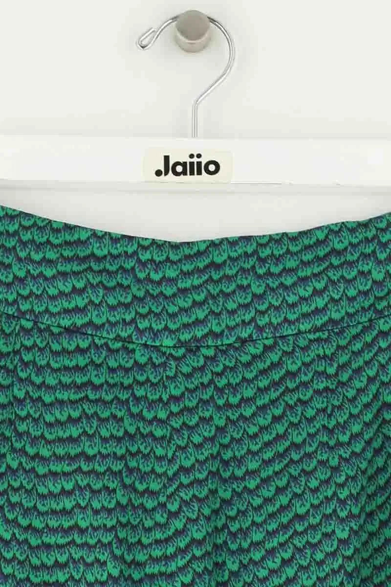 Pantalon droit Sézane Vert en Soie