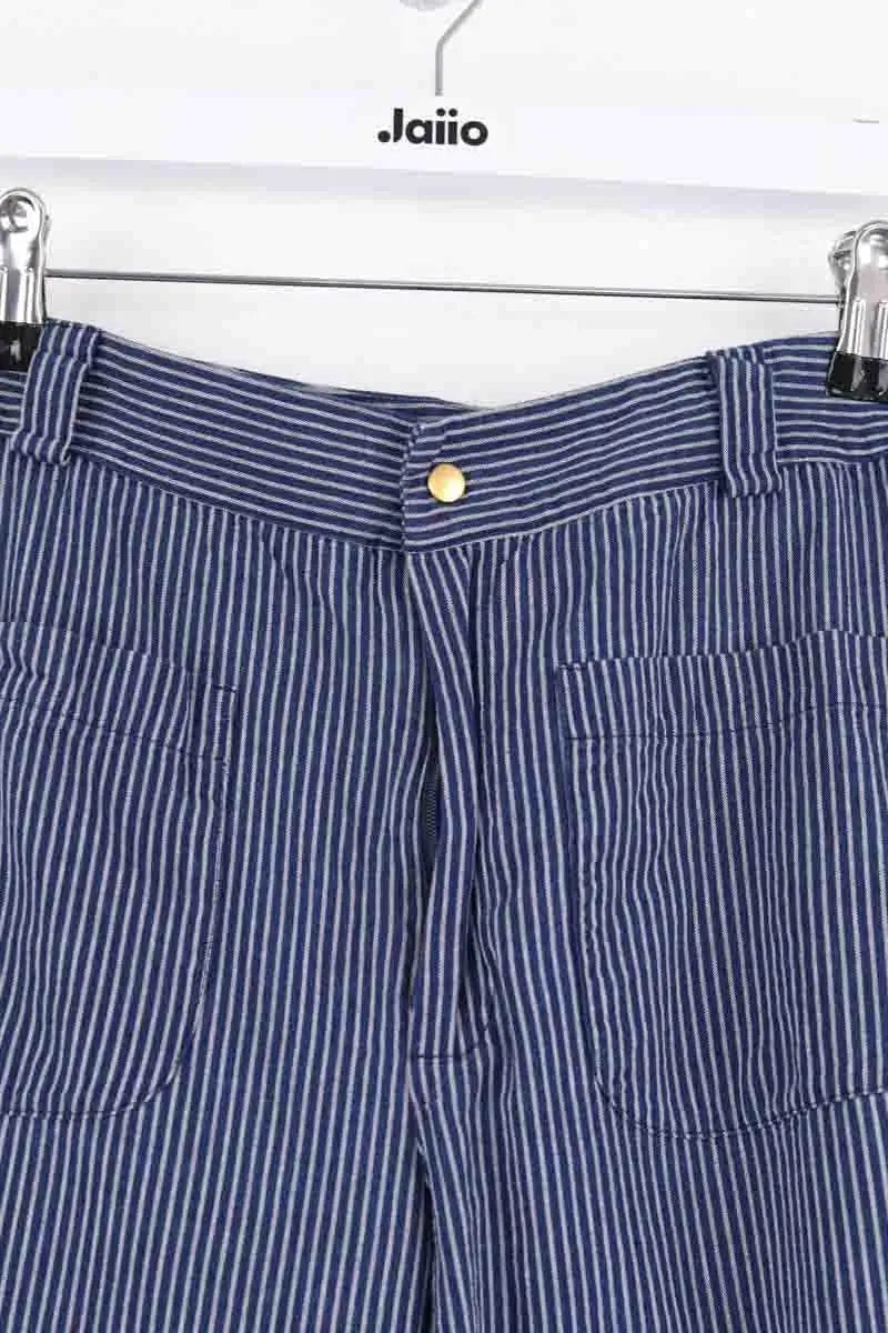 Pantalon droit Songe Lab Bleu en Coton