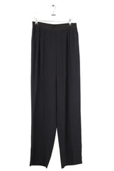 Pantalon droit Sonia Rykiel Noir en Synthétique, taille L - Seconde Main