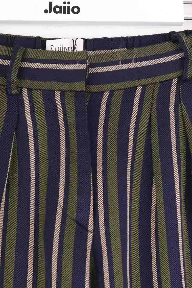 Pantalon droit Swildens Kaki en Coton