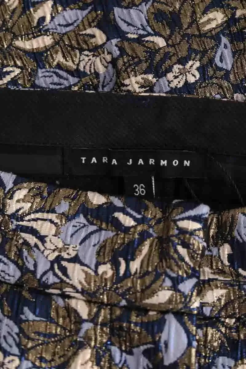 Pantalon droit Tara Jarmon Doré en Synthétique