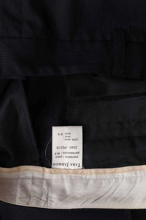 Pantalon droit Tara Jarmon Marine en Laine