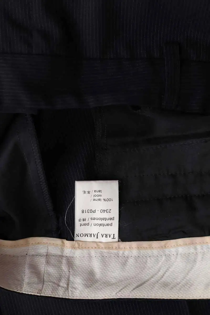 Pantalon droit Tara Jarmon Marine en Laine