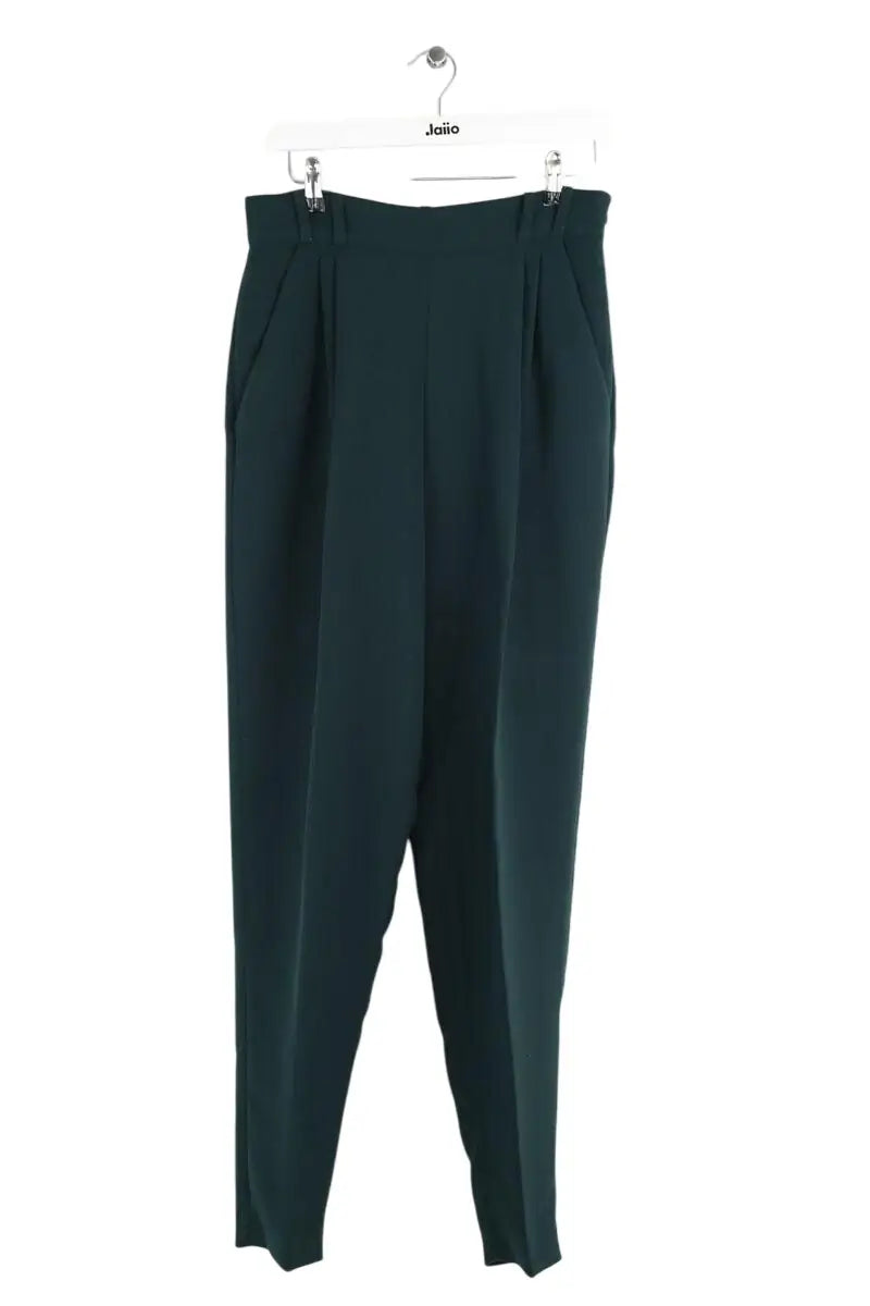 Pantalon droit Tara Jarmon Vert en Synthétique, taille M - Seconde Main