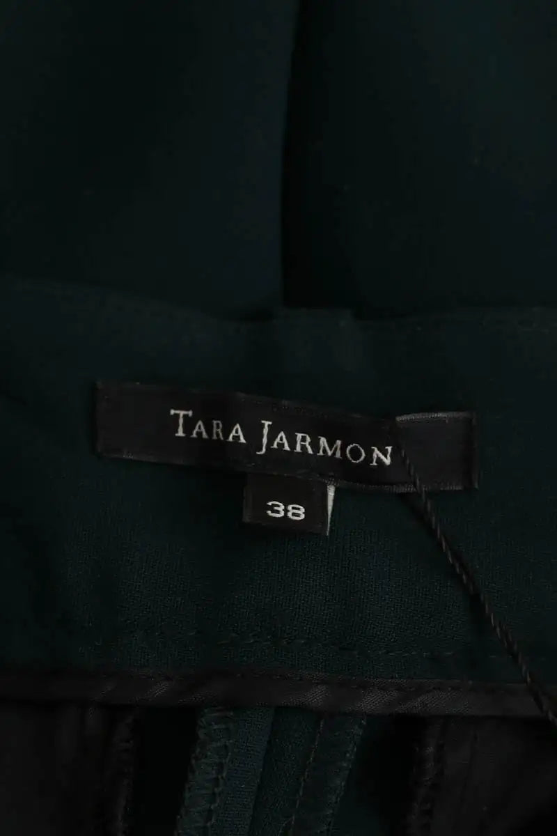 Pantalon droit Tara Jarmon Vert en Synthétique