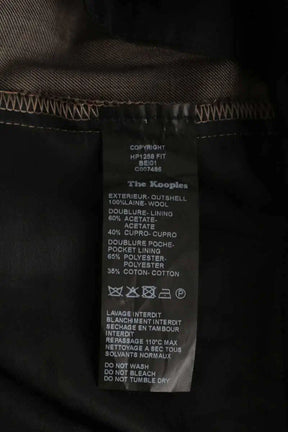 Pantalon droit The Kooples Marron en Laine