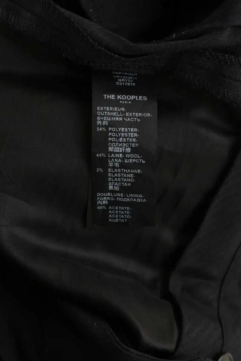 Pantalon droit The Kooples Noir en Laine