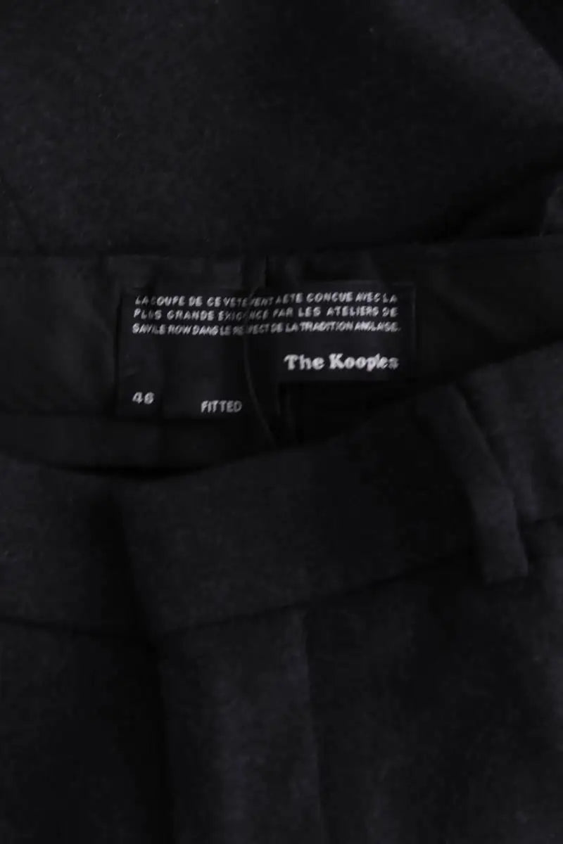 Pantalon droit The Kooples Noir en Laine