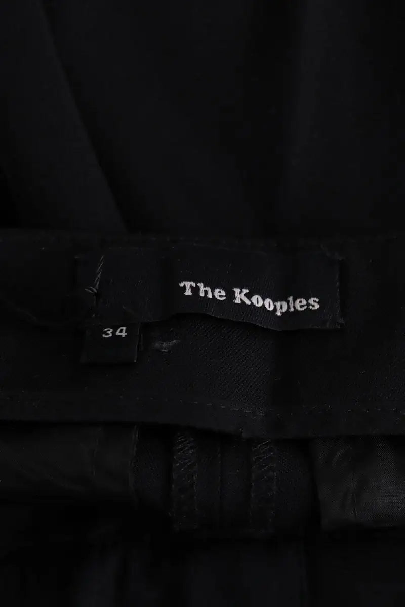Pantalon droit The Kooples Noir en Laine