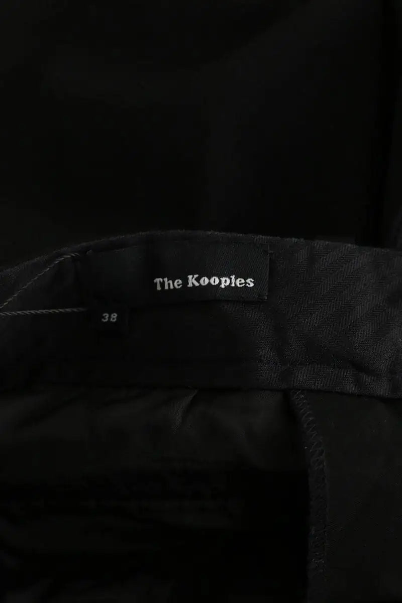 Pantalon droit The Kooples Noir en Polyester