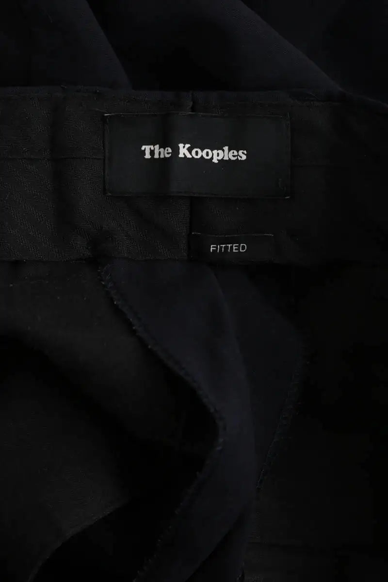 Pantalon droit The Kooples Noir en Polyester