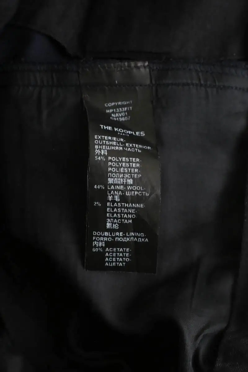 Pantalon droit The Kooples Noir en Polyester