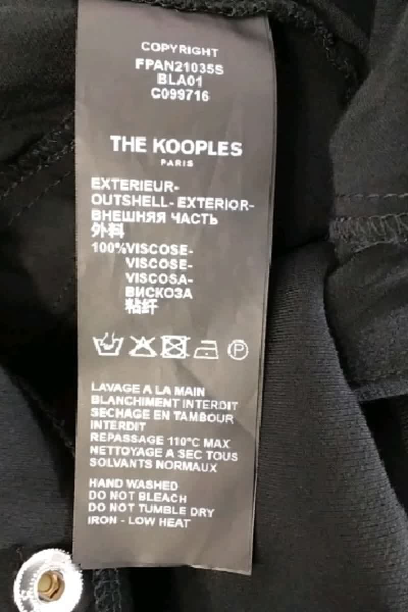 Pantalon droit The Kooples Noir en Viscose