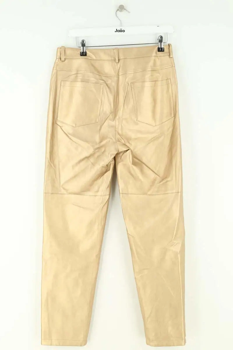 Pantalon droit The Label Edition Doré en Synthétique