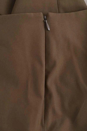 Pantalon droit The Row Kaki en Synthétique