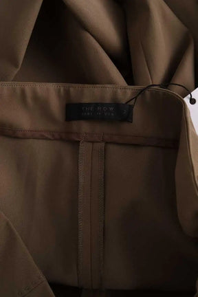 Pantalon droit The Row Kaki en Synthétique