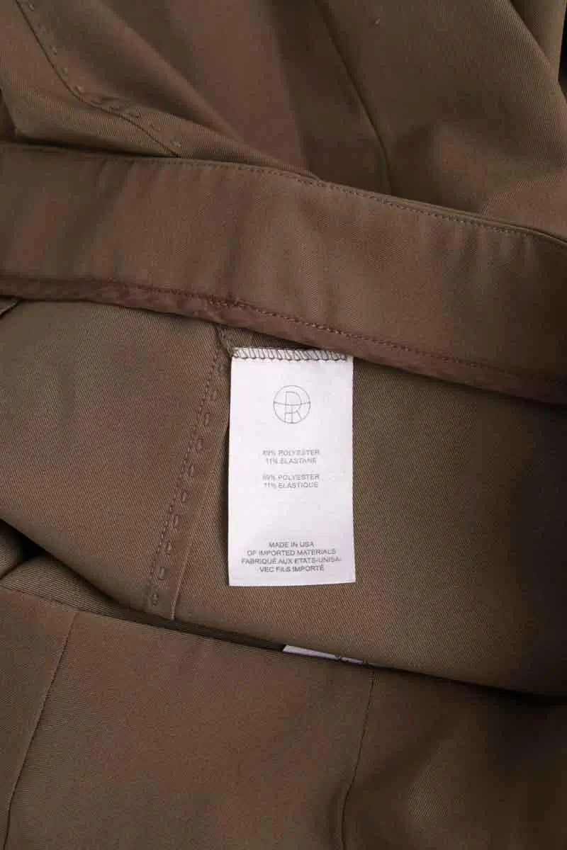 Pantalon droit The Row Kaki en Synthétique