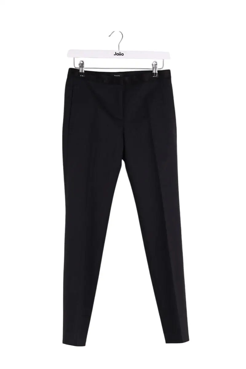 Pantalon droit Theory Noir en Laine, taille XS - Seconde Main