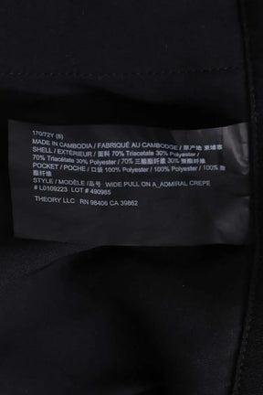 Pantalon droit Theory Noir en Synthétique