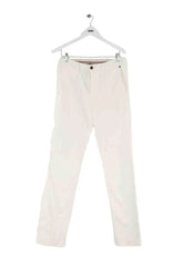 Pantalon droit Tommy Hilfiger Blanc en Coton, taille L - Seconde Main