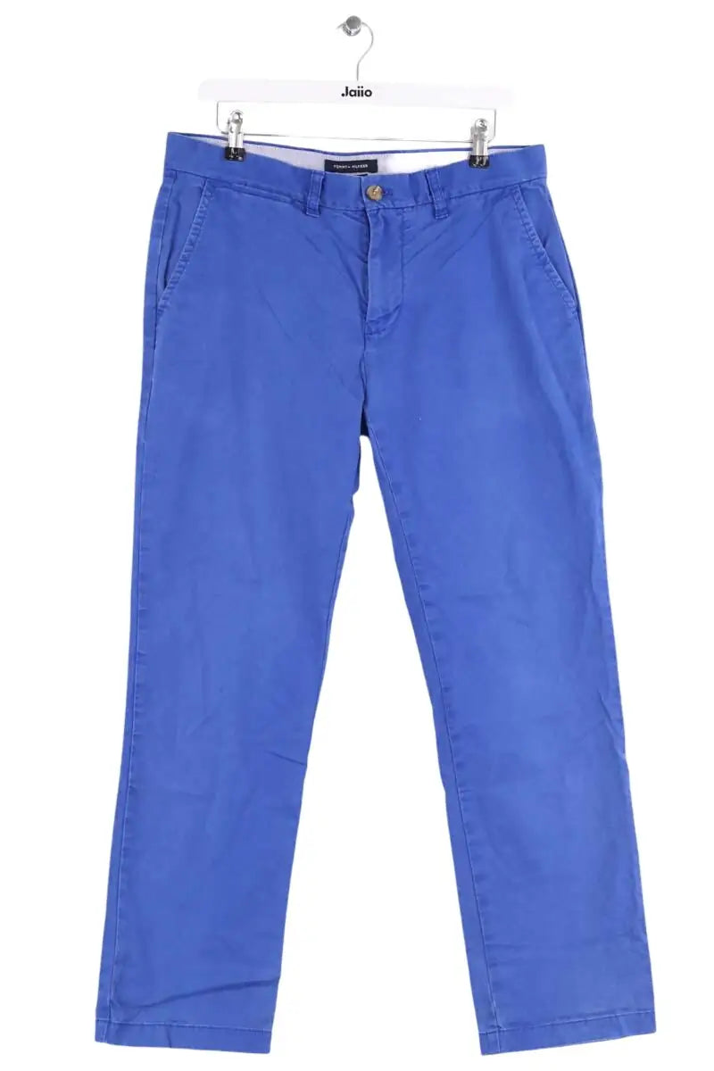 Pantalon droit Tommy Hilfiger Bleu en Coton, taille L - Seconde Main