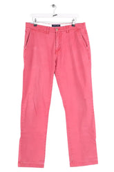 Pantalon droit Tommy Hilfiger Rose en Coton, taille L - Seconde Main