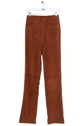 Pantalon droit Vanessa Bruno Belita Marron en Daim, taille XS - Seconde Main