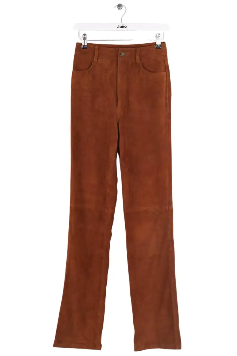 Pantalon droit Vanessa Bruno Belita Marron en Daim, taille XS - Seconde Main