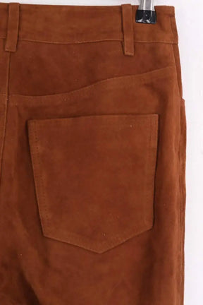 Pantalon droit Vanessa Bruno Belita Marron en Daim
