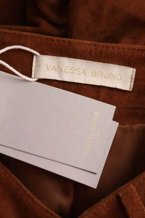 Pantalon droit Vanessa Bruno Belita Marron en Daim