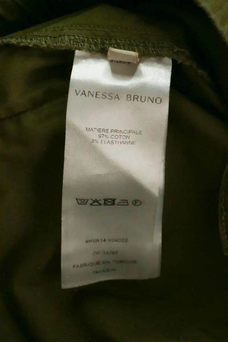 Pantalon droit Vanessa Bruno Kaki en Coton