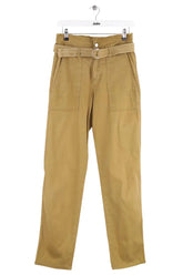 Pantalon droit Vanessa Bruno Kaki en Coton, taille S - Seconde Main