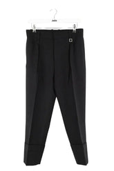 Pantalon droit Wooyoungmi Noir en Polyester, taille XL - Seconde Main