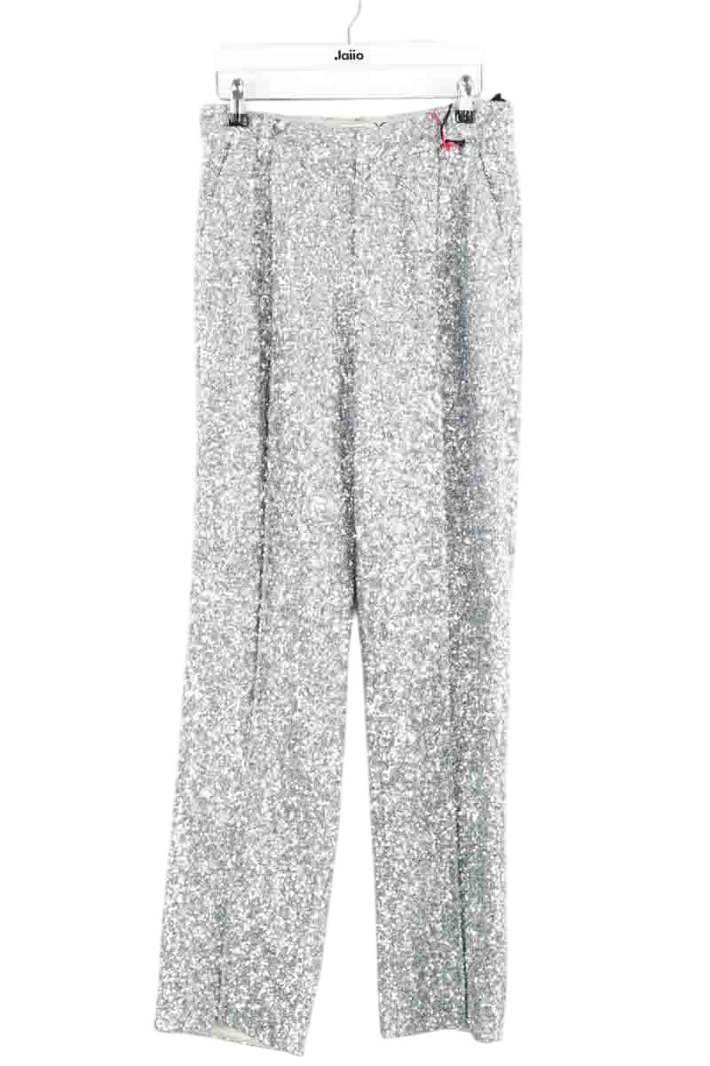 Pantalon droit Zadig & Voltaire Argent en Synthétique, taille S - Seconde Main