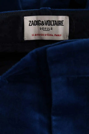 Pantalon droit Zadig & Voltaire Bleu en Velours