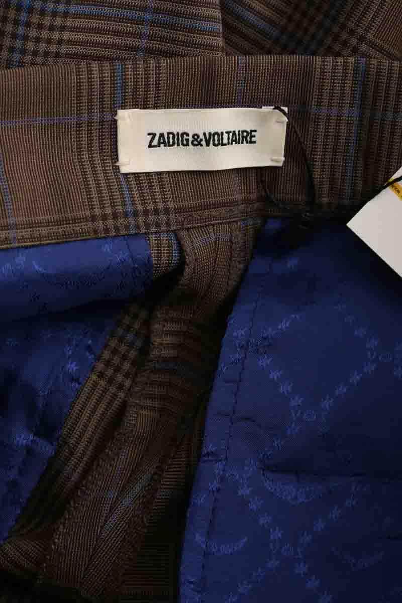 Pantalon droit Zadig & Voltaire Marron en Laine