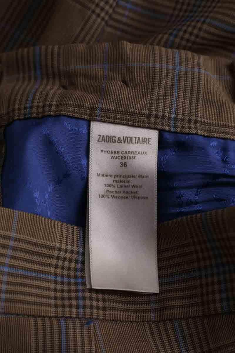 Pantalon droit Zadig & Voltaire Marron en Laine